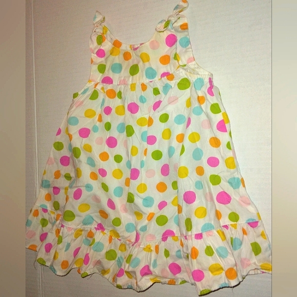 So Precious☆EUC Infant GYMBOREE Polka Dot Cotton Ruffle Bottom Summer Dress☆ - Picture 6 of 11